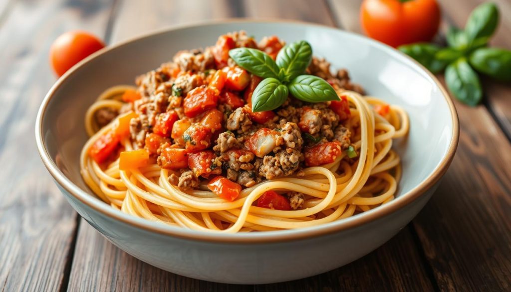 Ground turkey pasta