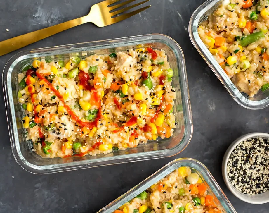 Diced Chicken Fried Rice Meal Prep
