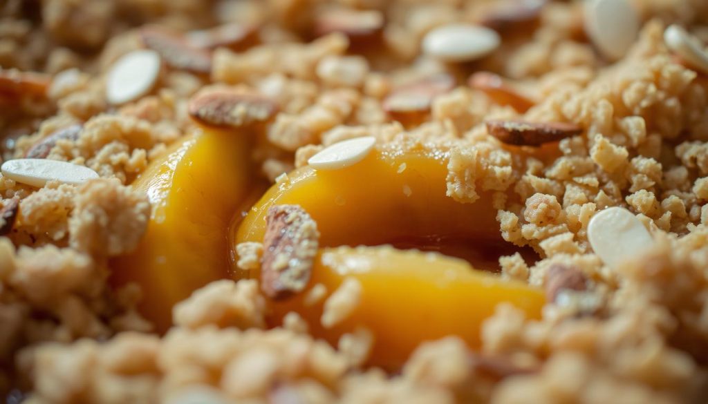 fresh peach crumble