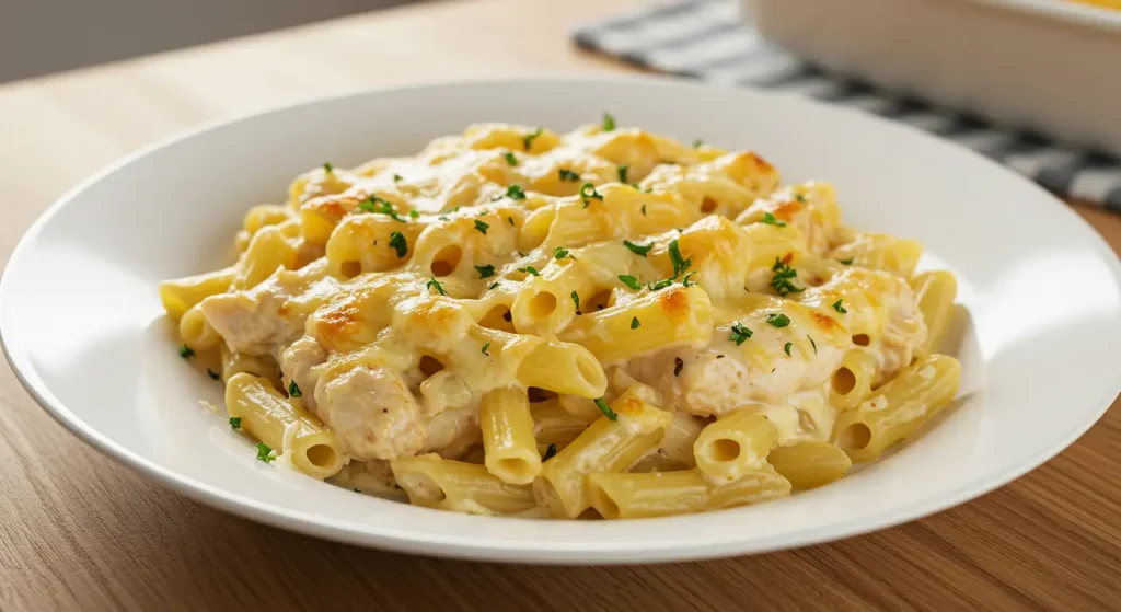 Chicken Pasta Bake dish