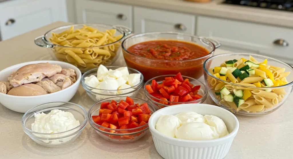 Chicken Pasta Bake ingredients