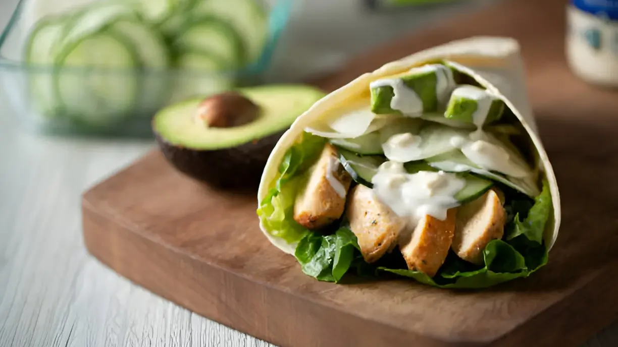 Chicken and Avocado Wraps recipe