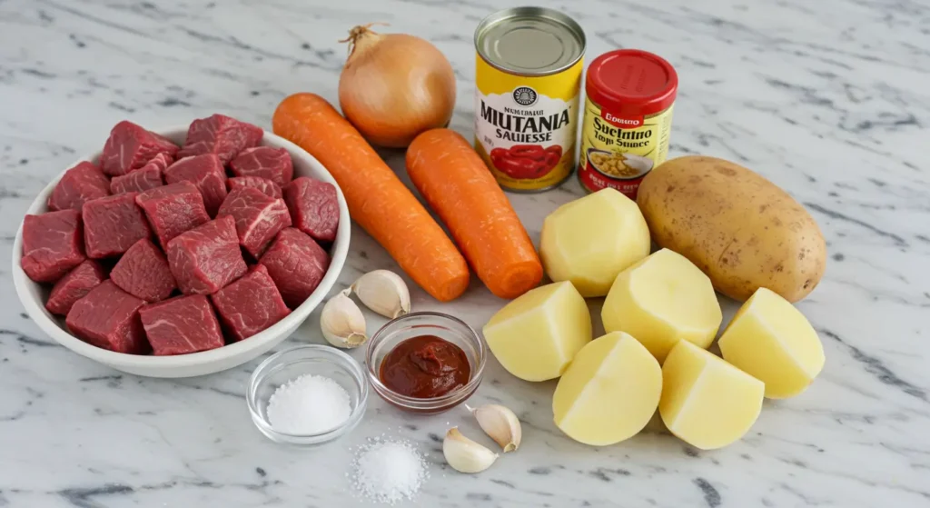 Hawaiian Beef Stew ingredients
