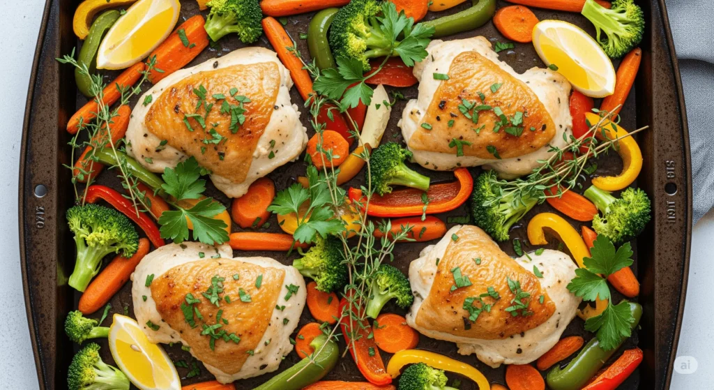 Sheet Pan Lemon herb Chicken