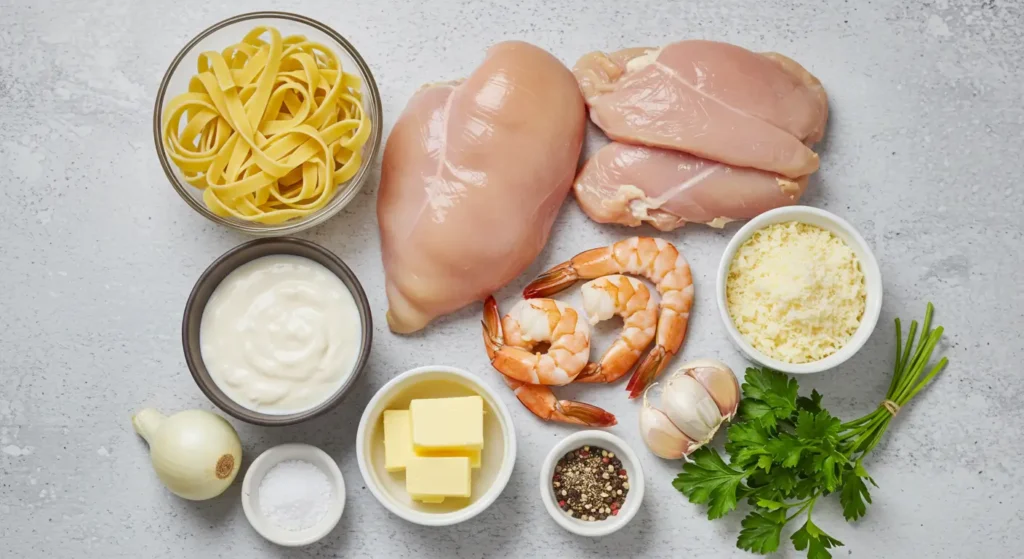 Chicken and Shrimp Alfredo Recipe