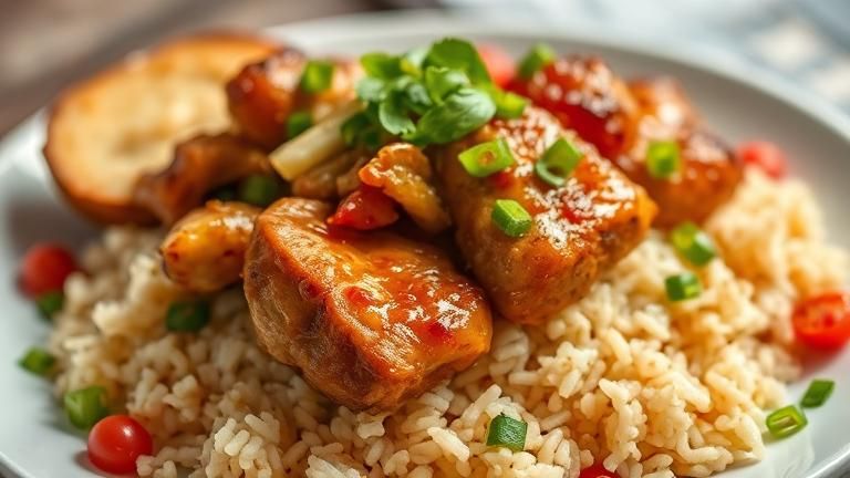 chicken over rice recipe