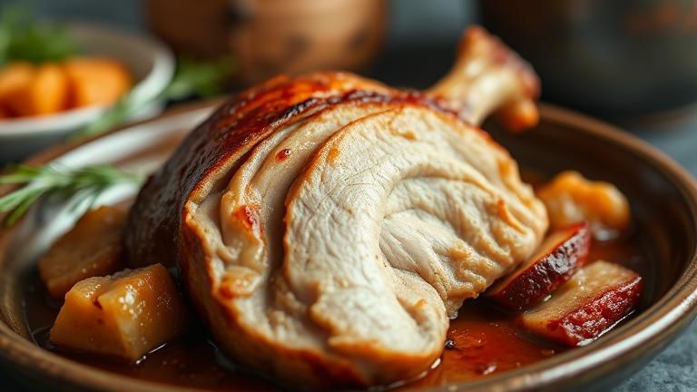 Delicious Turkey Neck served in a dish