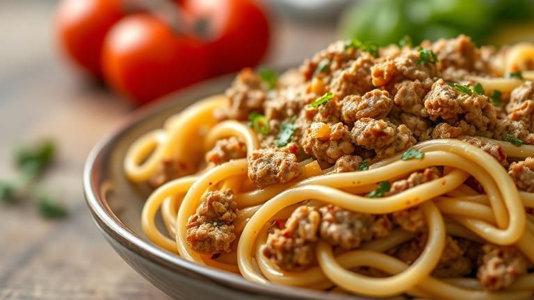 Ground Turkey Pasta dish