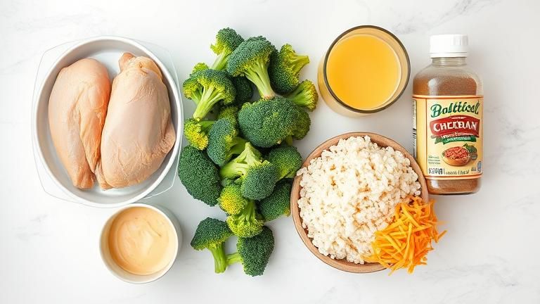 chicken broccoli rice casserole​ ingredients