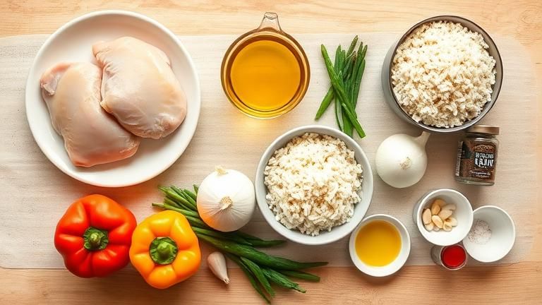 chicken over rice ingredients