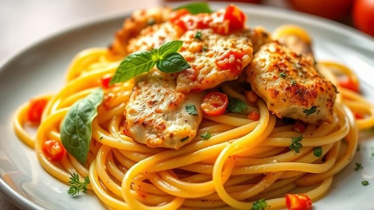 chicken spaghetti dish